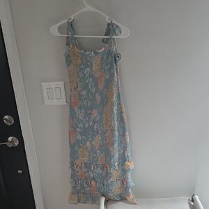 Abercrombie Floral Ruffle Midi Dress